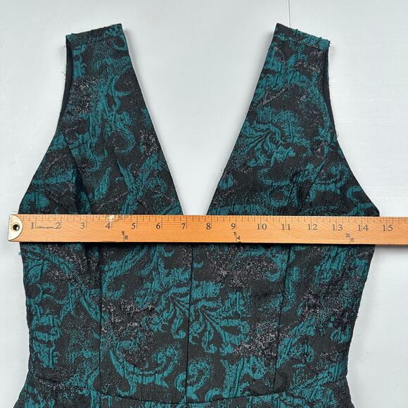 Alice And Oliva Dress Womens 4 Black Teal Mini Sleeveless Party Hoco Sorority - Picture 10 of 14